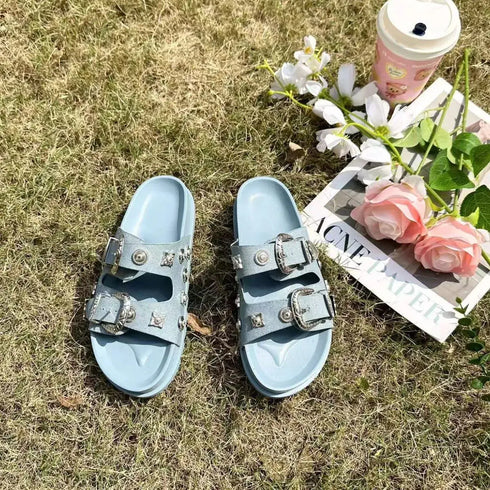 'Rosamund' Flat Open Toe Sandals - Celes Fashion